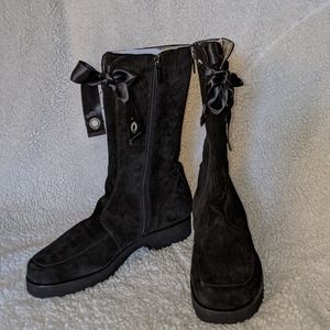 🆕NEW TARYN ROSE Italian black suede boots